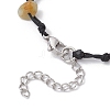 4Pcs Natural & Synthetic Gemstone Chip Beads & Cowrie Shell Beads Braided Bead Bracelets BJEW-JB11834-6
