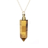 Natural Tiger Eye Perfume Bottle Pendant Necklace PW-WG2A891-32-1