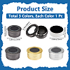3Pcs 3 Colors Alloy Steel Loose Diamond Boxes CON-GF0001-16-2