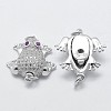 925 Sterling Silver Cubic Zirconia Box Clasps STER-F037-018P-2