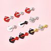 10 Sets Spray Painted Alloy Split Pendants FIND-FS0004-22-7