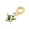 Brass Resin European Dangle Charms KK-CBA3642-01G-06-2