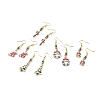 Brass Dangle Earrings EJEW-JE04511-S-1