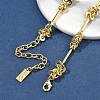 Brass Bar Link Chain with Disc Beads Necklaces for Women NJEW-G196-01G-3