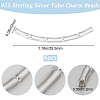 6Pcs Sterling Silver Tube Beads STER-BBC0007-47B-2