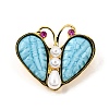 Butterfly Alloy Resin Lapel Pin Brooches for Clothes RB-CBAFC3E-02G-1