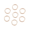 Brass Closed Jump Rings KK-D257-01RG-08-1