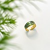 304 Stainless Steel Enamel Cuff Open Rings WGD5030-03-1