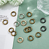 24Pcs 4 Colors Alloy Spring Gate Rings FIND-HS0001-26B-5