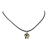 Summer Beach Dyed Synthetic Turquoise Turtle Pendant Necklaces NJEW-JN05020-4