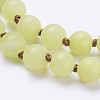 Natural Lemon Jade Beaded Necklaces X-NJEW-P202-36-B13-2