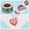 Heart Shaped Stickers Roll Valentine's Day Sticker Adhesive Label DIY-E023-06-4