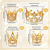 4Pcs 4 Styles Alloy Rhinestones Crown Cake Decoration DIY-SP0003-26G-2
