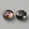 Transparent Electroplated UV Plating Glass Beads GLAA-TAC0024-12C-U-2