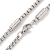 Non-Tarnish 304 Stainless Steel Box Chain Necklaces NJEW-R266-09A-P-1