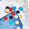 AHANDMAKER 100Pcs 5 Colors Acrylic Flat Round Mirror Wall Decor DIY-GA0002-12-5