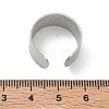 Textured 304 Stainless Steel Cuff Open Rings RJEW-D357-03P-3