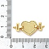 Rack Plating Brass Micro Pave Clear Cubic Zirconia Heart Links KK-K385-106G-4