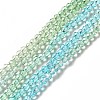 Transparent Gradient Color Glass Beads Strands LS-GLAA-H021-01B-24-2