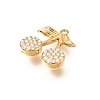 304 Stainless Steel Rhinestone Pendants STAS-E531-10G-2