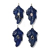 Natural Lapis Lazuli Carved Pendants G-K372-06G-02-1