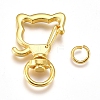 Alloy Swivel Lobster Clasps X-KEYC-WH0016-37G-1