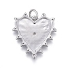 Brass Micro Pave Clear Cubic Zirconia Pendants ZIRC-M108-29-P-2