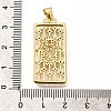 Rack Plating Brass Micro Pave Cubic Zirconia Pendants KK-L226-030G-05-3