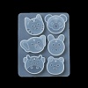 Rabbit/Dragon/Cat Pendant DIY Silhouette Silicone Mold DIY-K073-09B-5