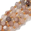 Natural Golden Silk Jade Beads Strands G-K387-A07-01-2