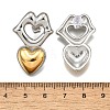 304 Stainless Steel Two-tone Stud Earrings for Women EJEW-R023-01GP-05-5