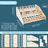 3-Layer Wooden Craft Paint & Brash Rack DIY-WH0401-04-2