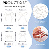 8Pcs 4 Styles Plastic Imitation Pearl Beaded Bowknot Ornament Accessories KY-TA0001-40-3