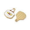 304 Stainless Steel Enamel Pendants STAS-L300-012G-26-2