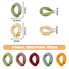 SUPERFINDINGS 100Pcs 5 Colors Opaque Acrylic Linking Rings FIND-FH0006-20-2