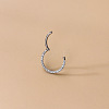 F136 Titanium Alloy Micro Pave Clear Cubic Zirconia Cartilage Earrings WG72C09-06-1-2