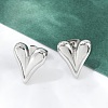 Non-Tarnish 304 Stainless Steel Heart Stud Earrings for Women EJEW-F300-09P-2