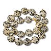 Natural Dalmatian Jasper Beads Strands G-A292-A06-01-4