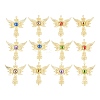 Printed Evil Eye Resin Alloy Big Pendants FIND-E048-01G-1