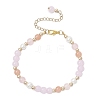 3Pcs 3 Colors Glass Round Beaded Bracelet Set BJEW-JB12072-3
