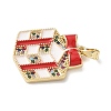Christmas Brass Micro Pave Cubic Zirconia Pendants KK-K305-07E-02-2