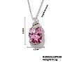 Purple Water Drop Pendant Necklace HT6371-1