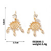 Korean Style Woven Net/Web with Feather Brass Cubic Zirconia Earrings Unique Fashion YC0867-1-1