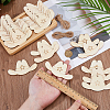 40Pcs Unfinished Wood Cowboy Hat Pendants WOOD-FH0002-45-3
