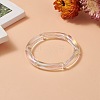 Acrylic Curved Tube Stretch Bracelet for Women BJEW-JB09304-2