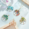 Beebeecraft 5Pcs 5 Colors Electroplate Glass Pendants FIND-BBC0001-33-4