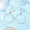 2Pcs 2 Colors Adjustable 304 Stainless Steel Slider Bracelets BJEW-JB12328-1
