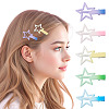10Pcs 5 Colors Gradient Color Iron Alligator Hair Clips OHAR-TA0001-14-2