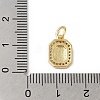 Real 18K Gold Plated Brass Micro Pave Clear Cubic Zirconia Pendants KK-L216-002G-O-3