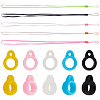 5 Strands 5 Colors Rubber Lanyard Straps AJEW-GF0006-02-1
